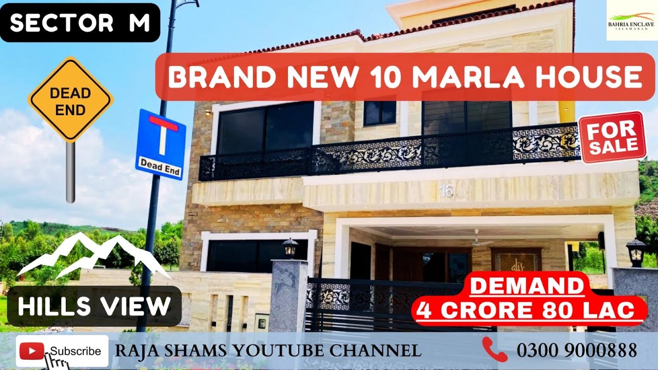 Brand New 10 Marla House For Sale In Sector M || Bahria Enclave Islamabad ||