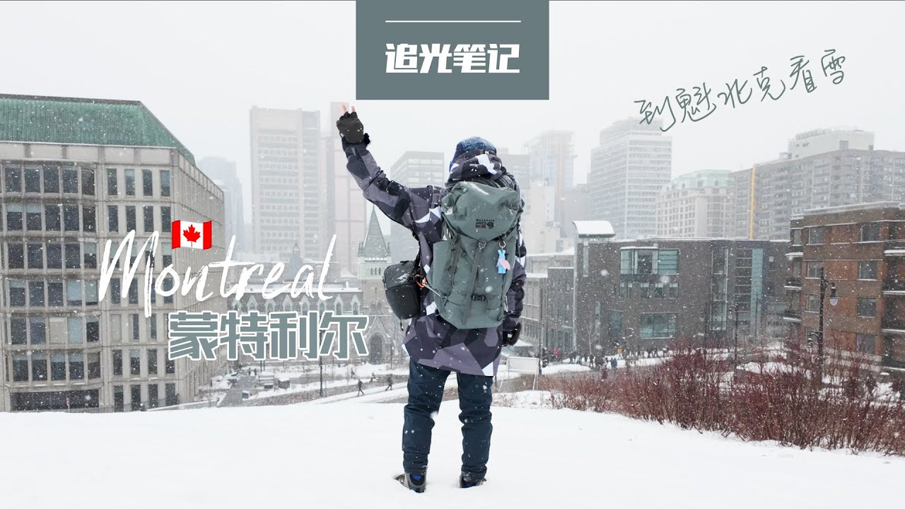 【追光笔记】到蒙特利尔看雪，爬上皇家山顶愿望就成真了，雨雪天气我的相机防雪和背负方案 - 加拿大旅行摄影VLOG