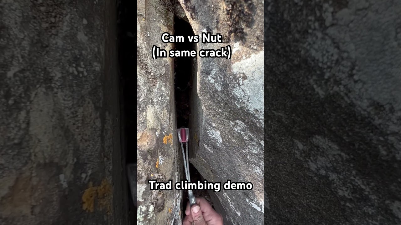 Always good to have options when placing trad gear on a climb. #climbing
