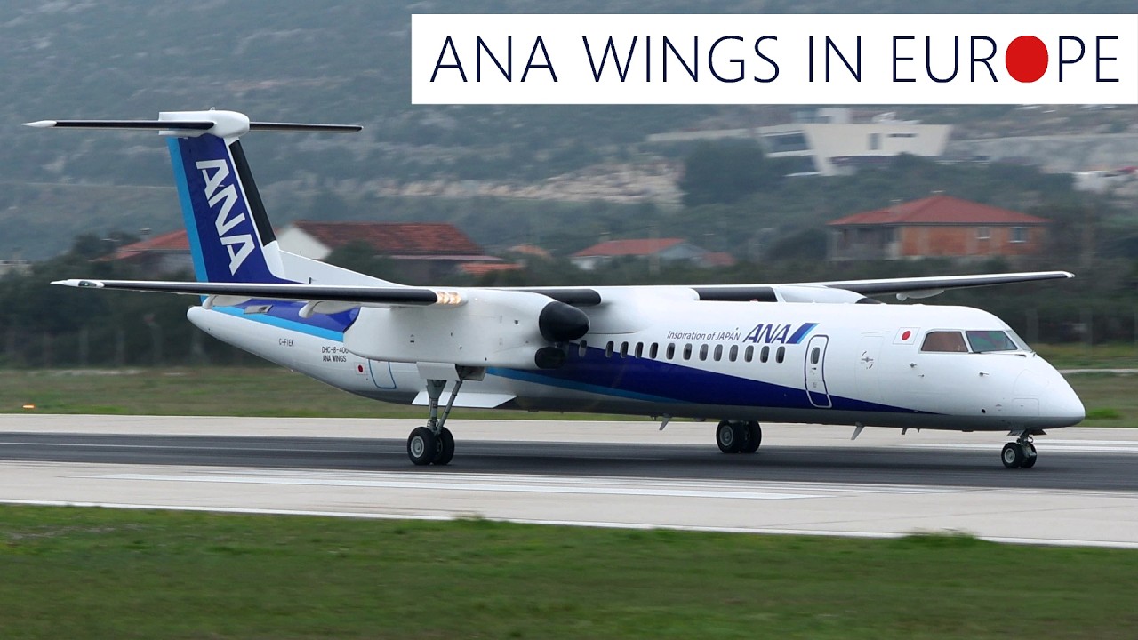 RARE! All Nippon Airways Bombardier Dash 8 Q400 Takeoff from Split Airport SPU/LDSP!