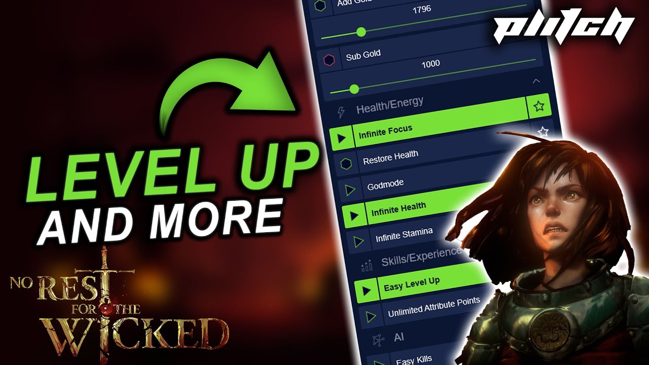 🔥NO REST FOR THE WICKED Trainer with Cheats🔥: Easy Level Up, Godmode, Health | Trainer by PLITCH