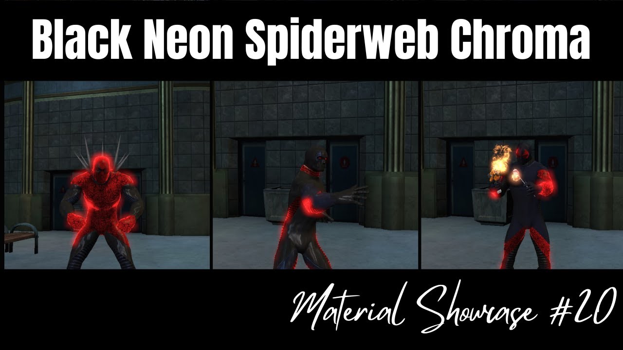 -Material Showcase- Ep 20: Black Neon Spiderweb Chroma