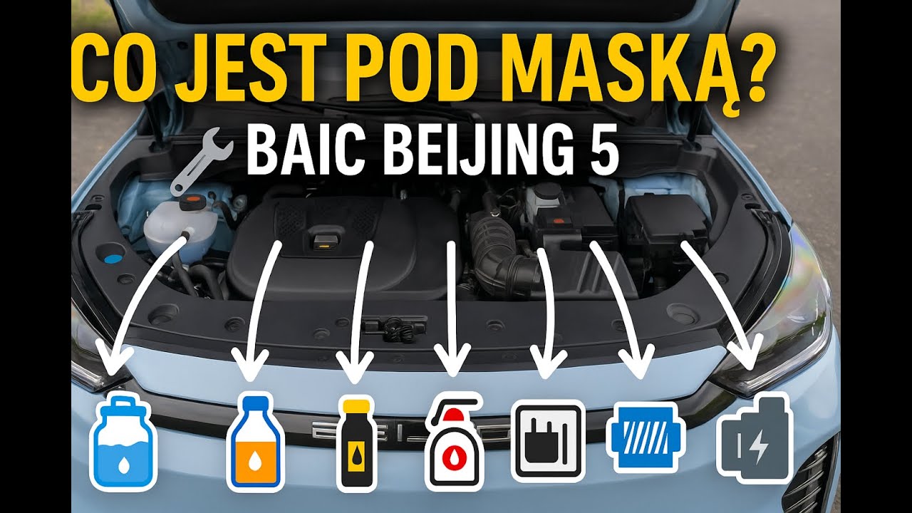 BAIC Beijing 5 – co jest pod maską? 🔧 Przegląd płynów i ważnych elementów! 🚗