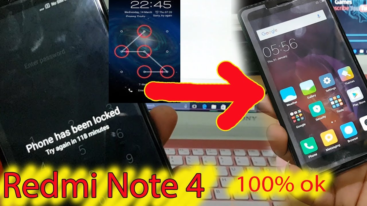 How to Flash Xiaomi Redmi Note 4 and Hard Reset-Pattern unlock-How to open
