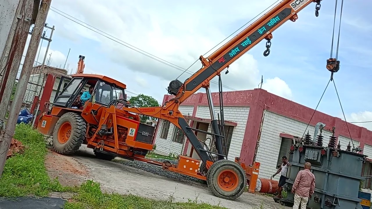 Hydra diler Hydra crane heavy loaded 15 ton Shakti transformer loading unloading heavy
