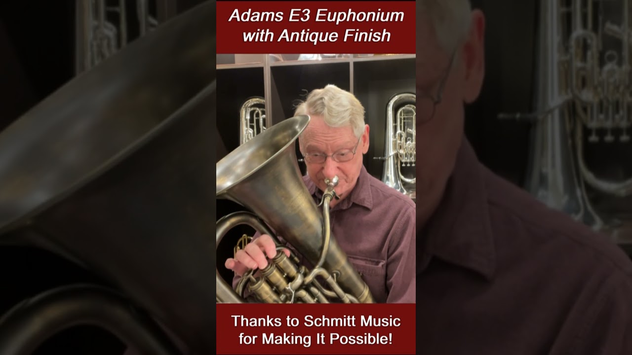 Adams E3 Euphonium with Its Unique Antique Finish, Brief Play-Test at Schmitt Music