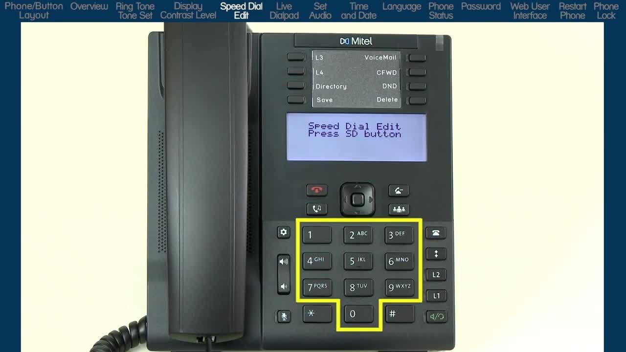 Mitel 6865i Phone: Configuring and Using Speed Dials