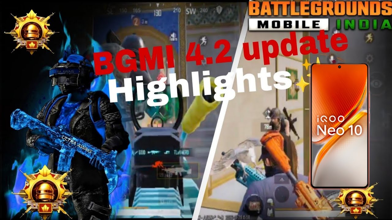 iQOO neo 10 bgmi test||bgmi 4.2 update 🙏❤️🙏 gameplay video 📷📷||highlights ✨⭐#bgmivideo