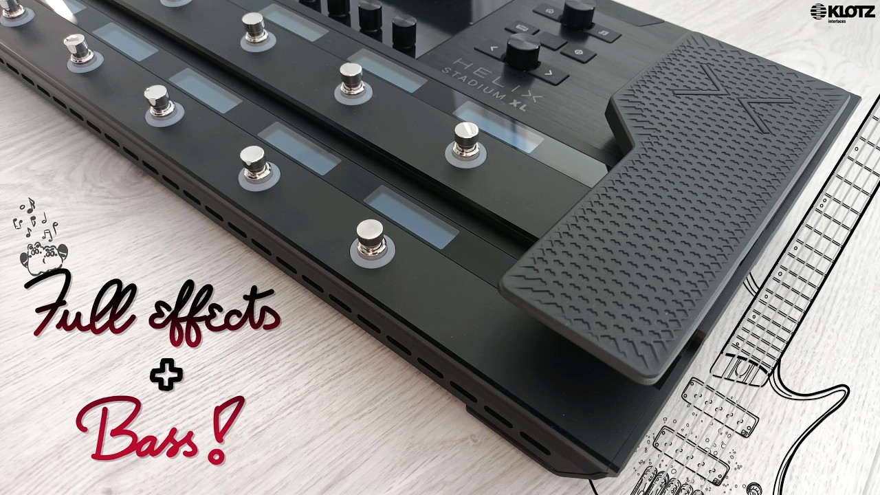 Line 6 Helix Stadium XL all effects! | THE pedalboard to replace any pedal? | w/ Ibanez EHB1505 bass