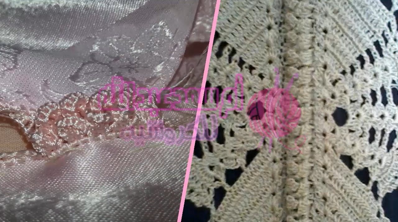ملاقية هائلة على شكل عقاد بالكروشي في اللباس المغربي | Crochet Marocain