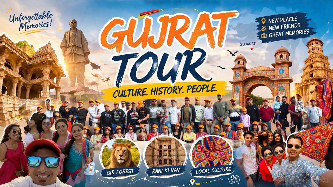 Gujrat Tour🎀।। Part -1♥️।।Ahmedabad।। Sabarmati Ashram।।Rani ki Vav।।Jain Temple।।Smoky Raju 🍁🌻