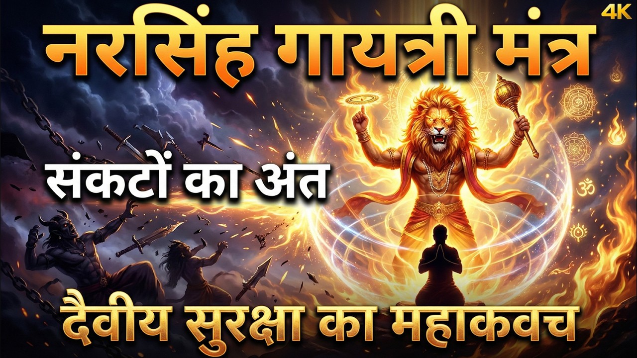 नरसिंह गायत्री मंत्र: संकटों का अंत और दैवीय सुरक्षा का महाकवच  | Narasimha Gayatri Mantra | Vedic