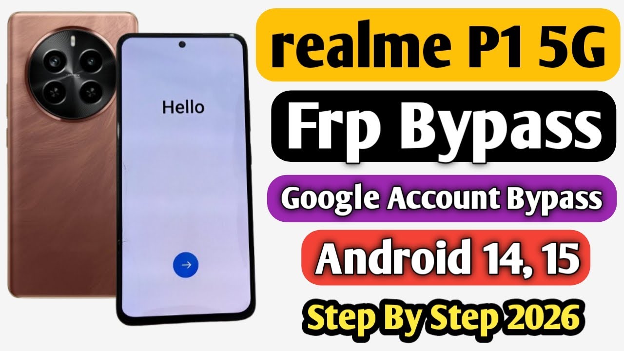 Realme P1 5G Frp Bypass | Realme P1 5G Google Account Unlock | RMX3870 Frp Bypass | P1 5G Frp Unlock
