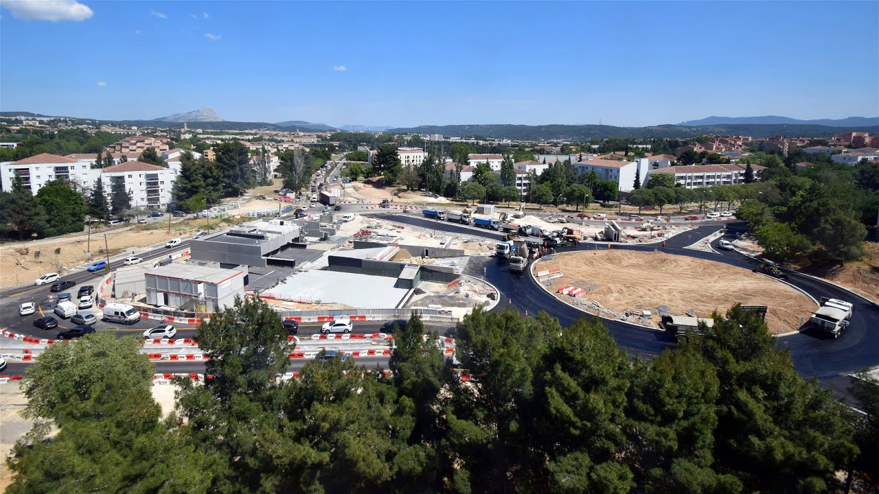 Construction du Parc Relais Lieutenant-Colonel Jeanpierre - Aix-en-Provence (13) - Time-lapse