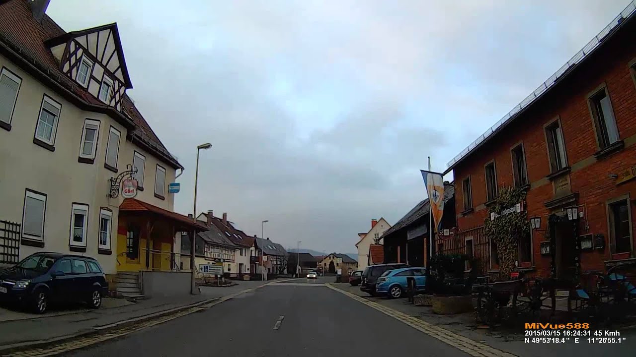 D: Gemeinde Glash&uuml;tten. Landkreis Bayreuth. Ortsdurchfahrt. M&auml;rz 2015