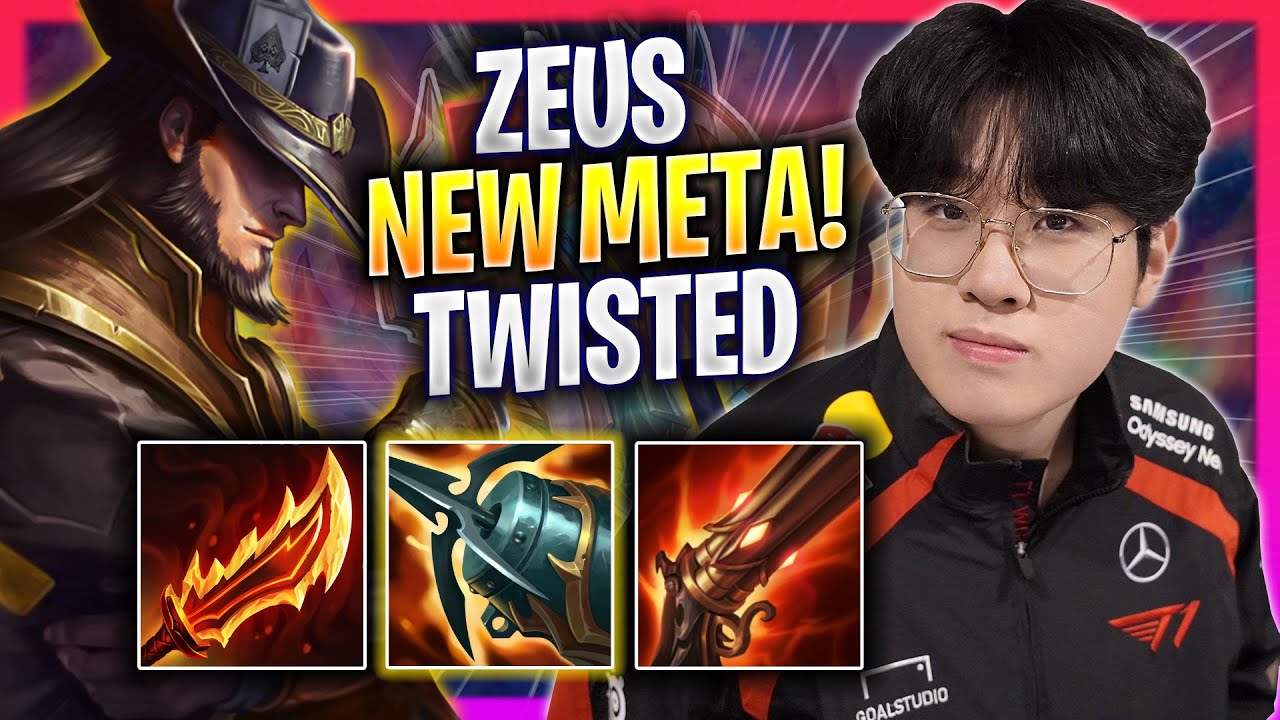 ZEUS WITH THE NEW META TWISTED FATE TOP! - T1 Zeus Plays Twisted Fate TOP vs Gwen! | Season 2024