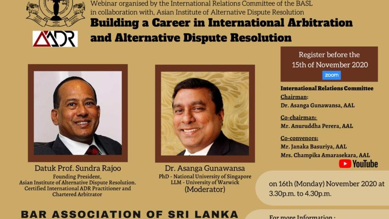 Building a Career in International Arbitration and Alternative Dispute Resolution