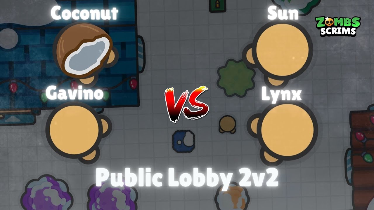 Coconut & Gavino vs Sun & Lynx | Someone got zipped.. | Public Lobby 2v2 | Zombs Royale