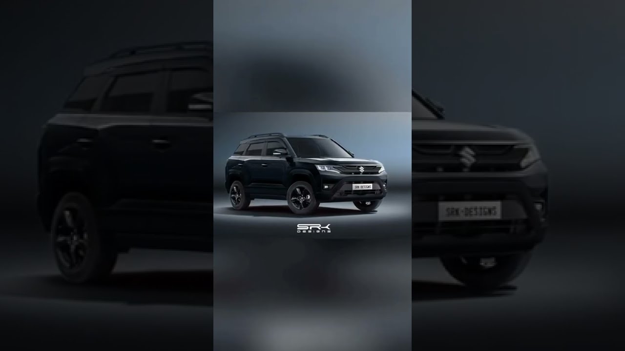 2022 Maruti Suzuki Brezza Black Edition - Rendering | #SRKDesigns #Shorts #Brezza