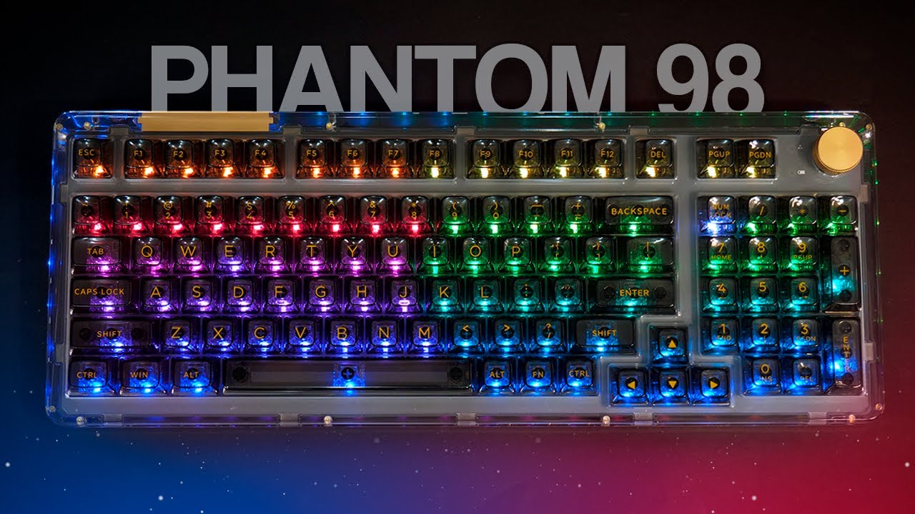 TECLADO MECANICO TRANSPARENTE INALAMBRICO 98% 😱 KIIBOOM PHANTHOM 98 ✨