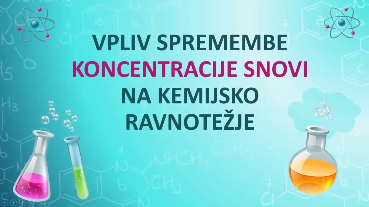 Vpliv koncentracije na kemijsko ravnotežje