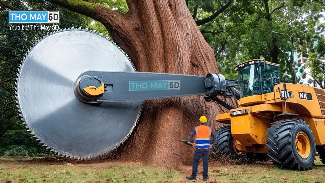 Sức Mạnh đáng Gờm của cỗ Máy Cắt Cây Mạnh nhất thế giới