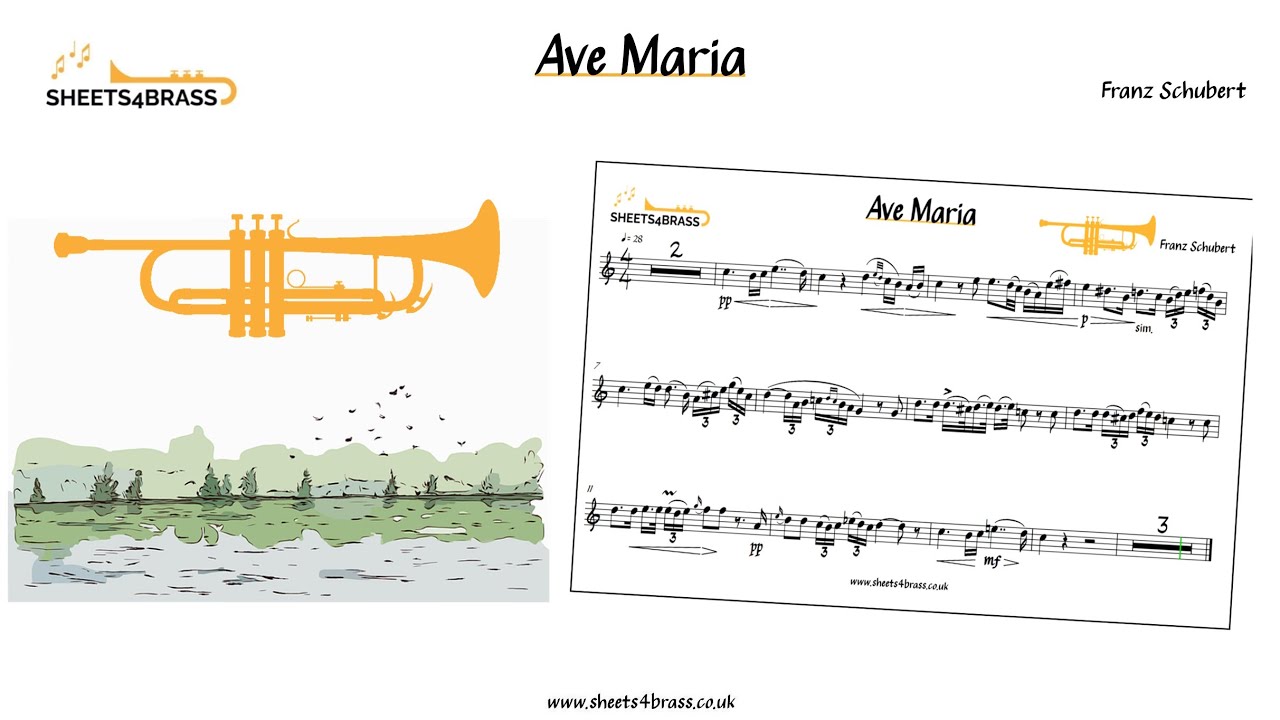 Ave Maria - Trumpet Play Along with Sheet Music