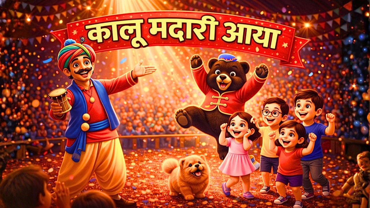 कालू मदारी आया | Kalu Madari Aaya | Hindi Kids Song |  Nursery Rhymes | Kidzo Magic Kids