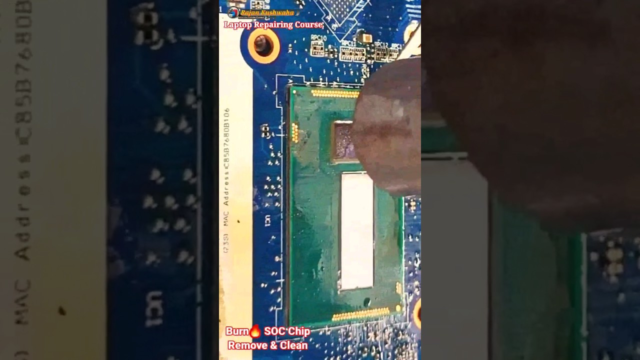 Soc Chip #soc #burn # #repair #reels #shorting #viral #laptoprepair #laptop Chip Burn🔥 #shorts