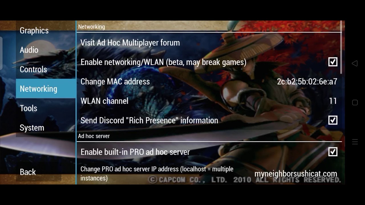 PPSSPP settings for Local Area Newtwork(LAN) multiplay...mhp3rd
