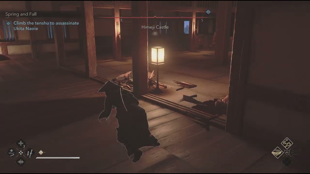 Assassin's Creed Shadows climb the tenshu and kill Ukita Naoie pt2