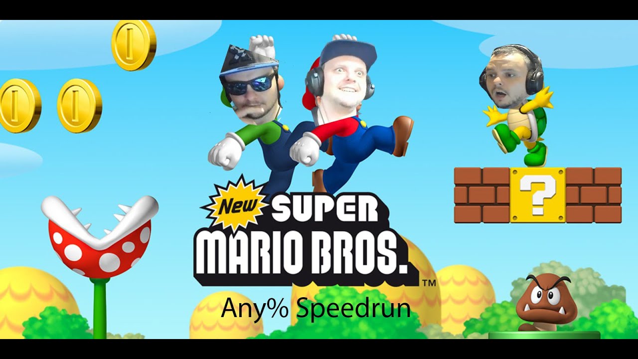 [PB] Learning New Super Mario Bros any% First run in 33:07