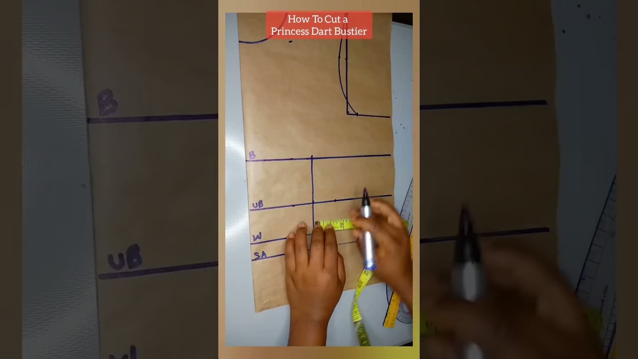 How To Cut a Princess Dart Bustier #viral #youtubeshorts #sewingtutorial #shorts