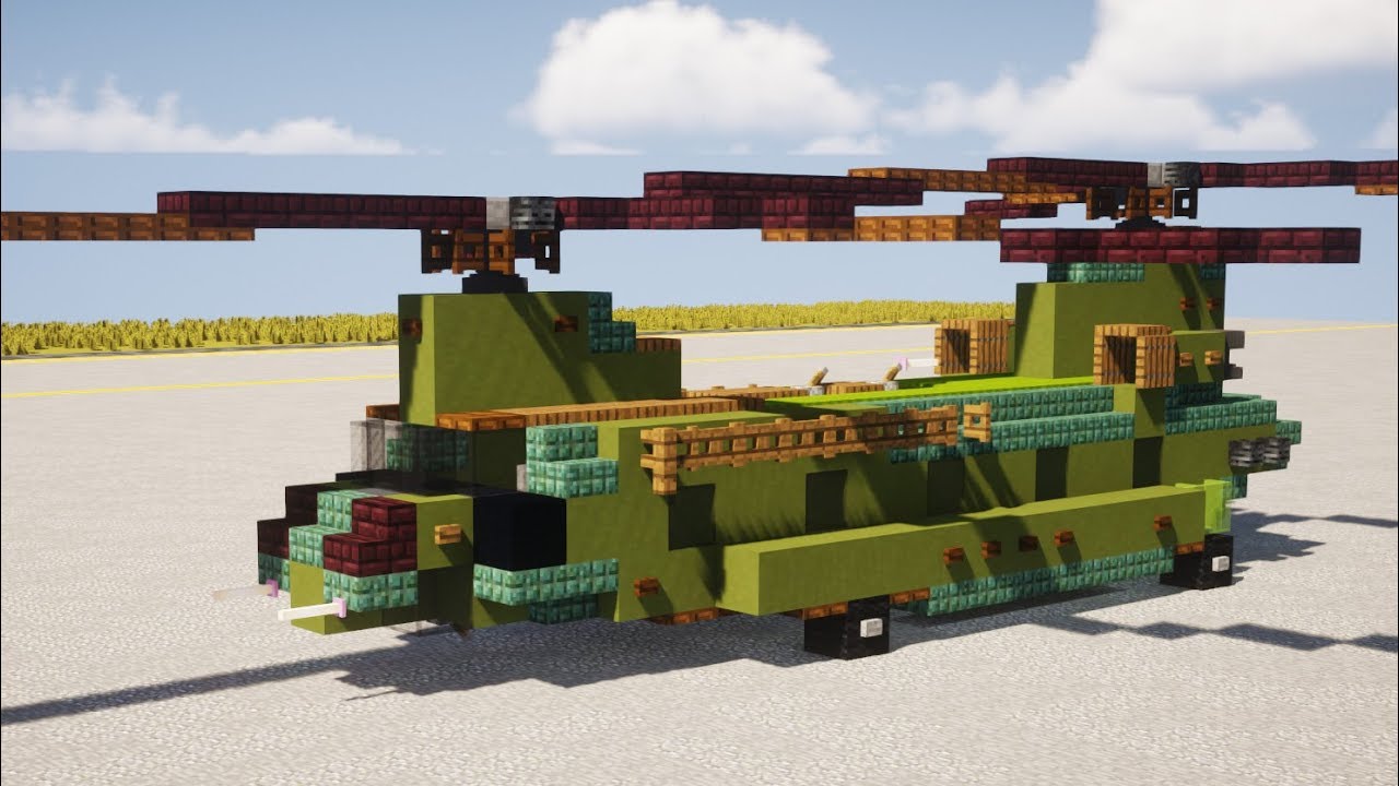 Minecraft CH-47 Chinook Helicopter Tutorial