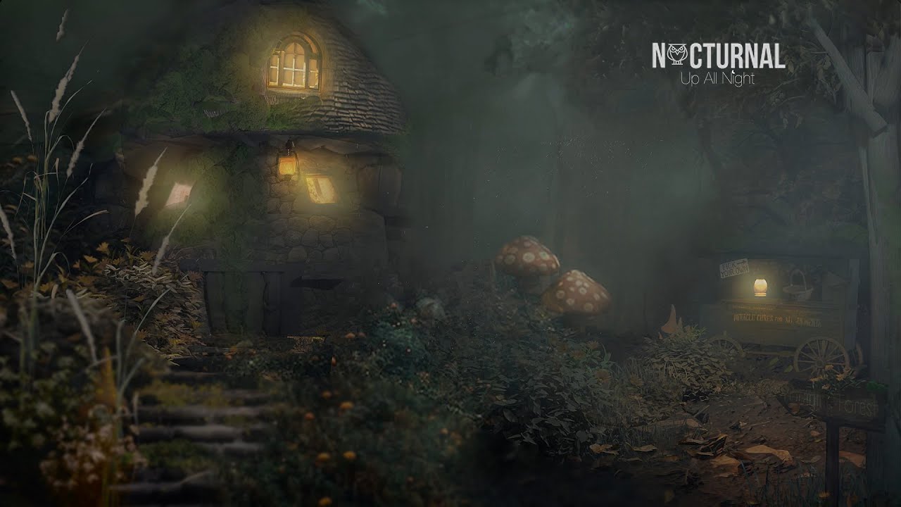 Toadstool Cottage in the Foggy Swamp | ASMR Ambience