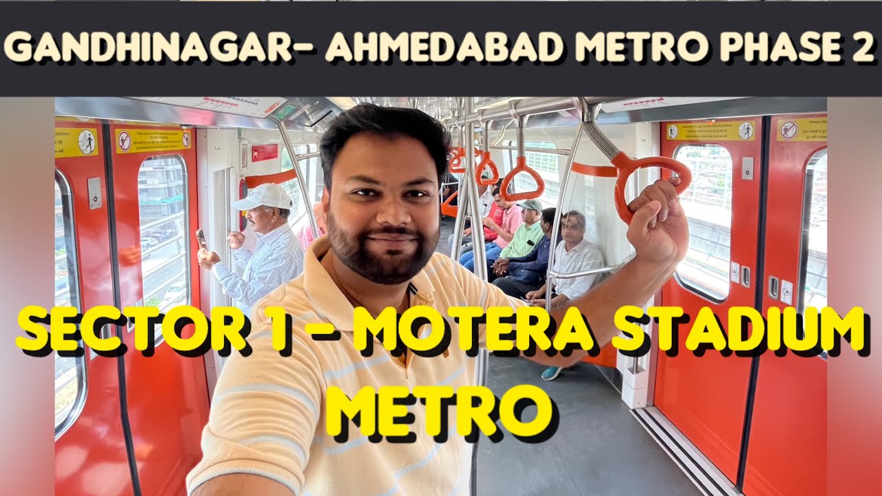 Gandhinagar-Ahmedabad Metro Rail Phase 2 | Sector1-Motera Stadium | My First Metro Experience