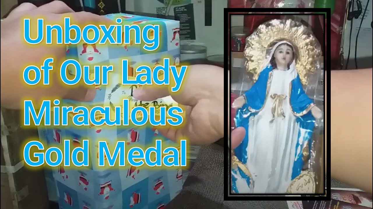 Unboxing of Our Lady Miraculous Gold Medal #christmasgifts #mamamarylovesyou