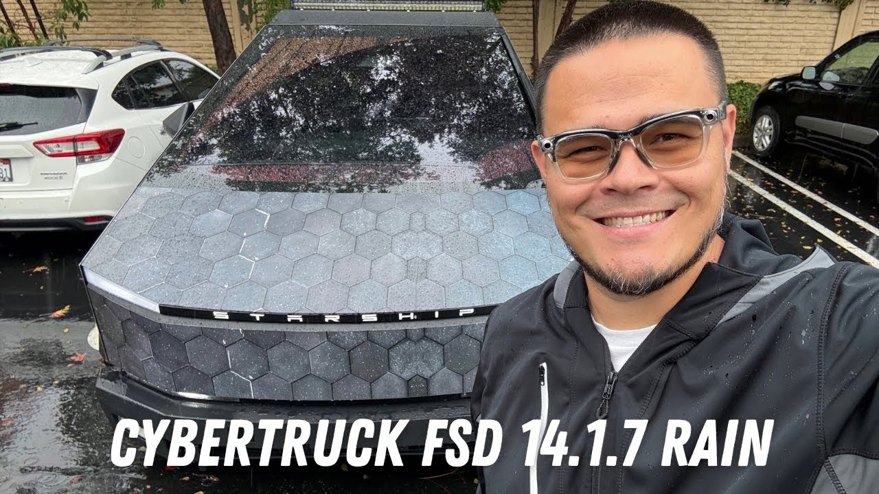 FSD 14.1.7 справляется с безумными ливневыми условиями