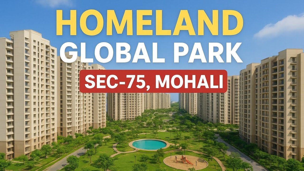 HOMELAND GLOBAL PARK SEC-75 MOHALI COMMERCIAL AND STUDIO APARTMENTS #homeland #mohali #realestate