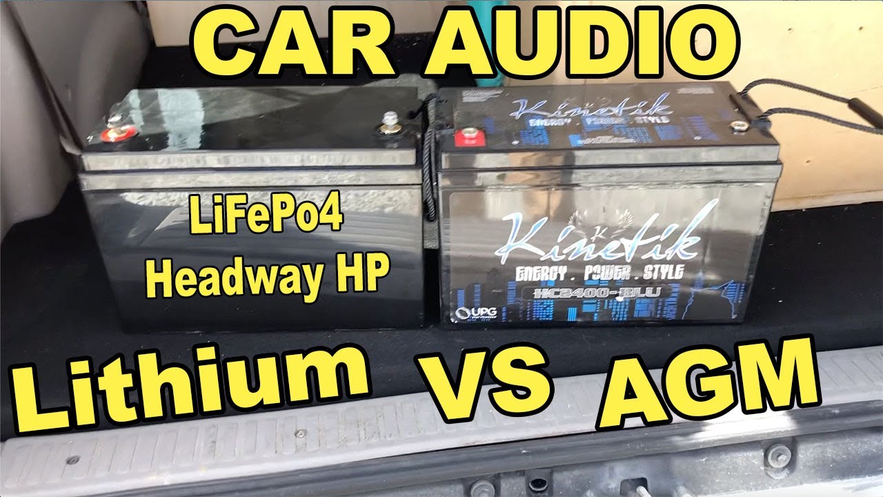 AGM vs Lithium! Head to Head Test | Headway HP LiFoPo4 | Car Audio