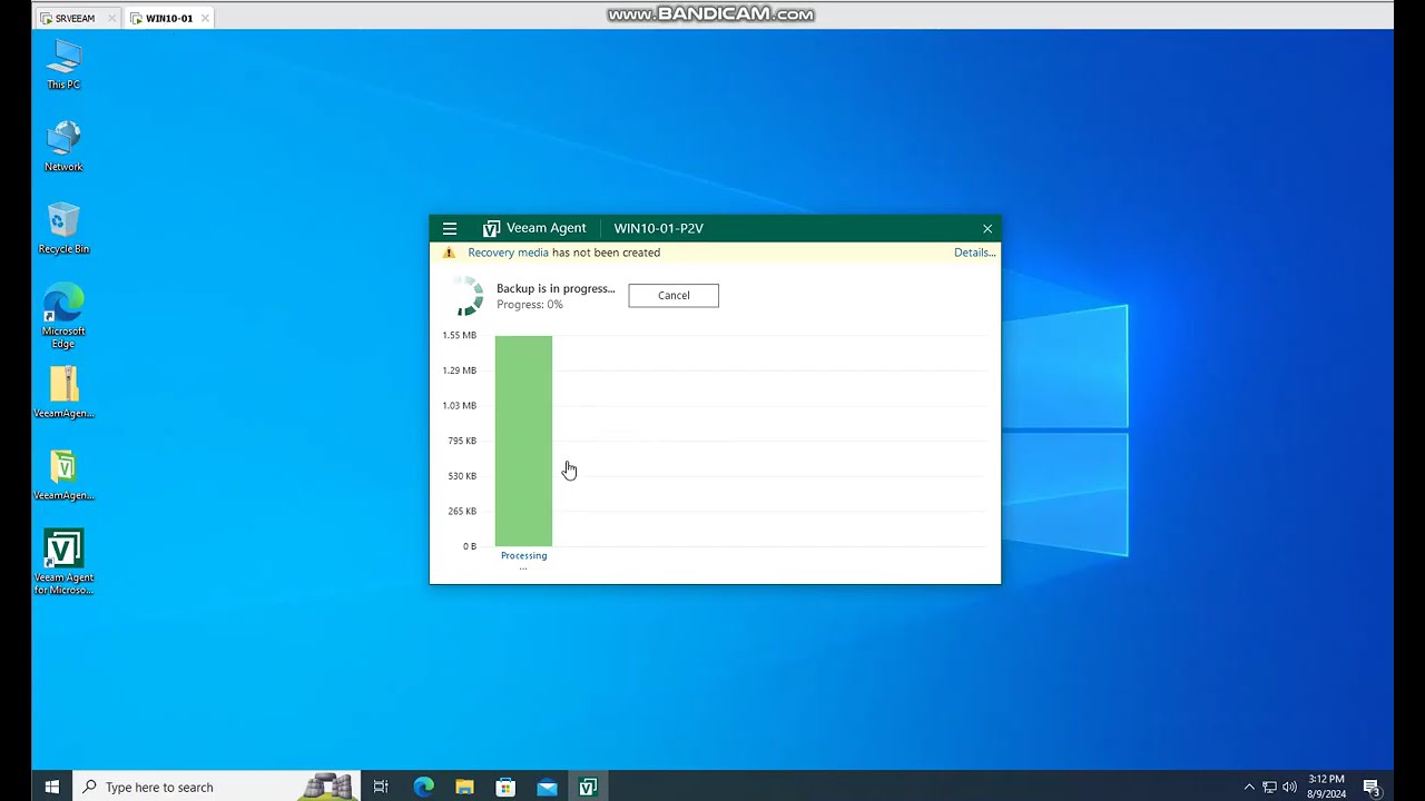 Restore Physical Machine Window 10 to Virtual Machine by Veeam B&R