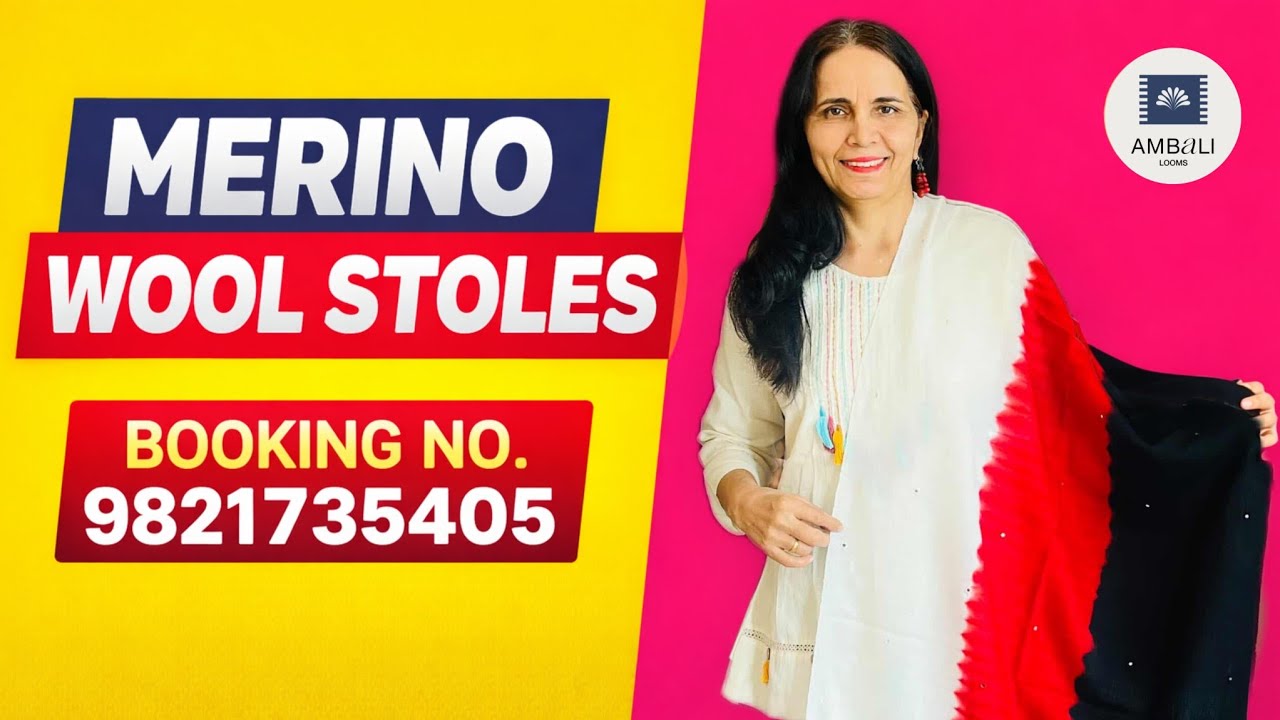9821735405...MERINO WOOL HANDCRAFTED STOLES