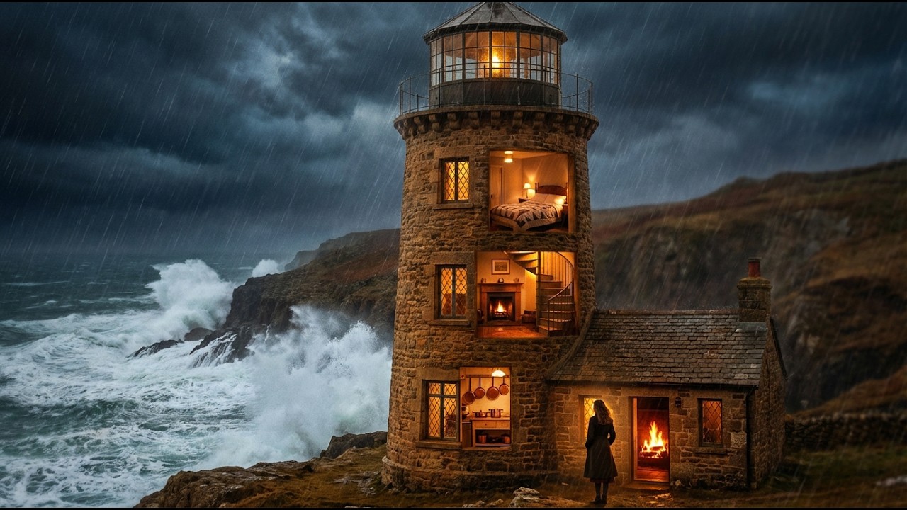Thrown Out With Nothing, She Built a Home Inside an Abandoned Lighthouse — Then the Storm Hit