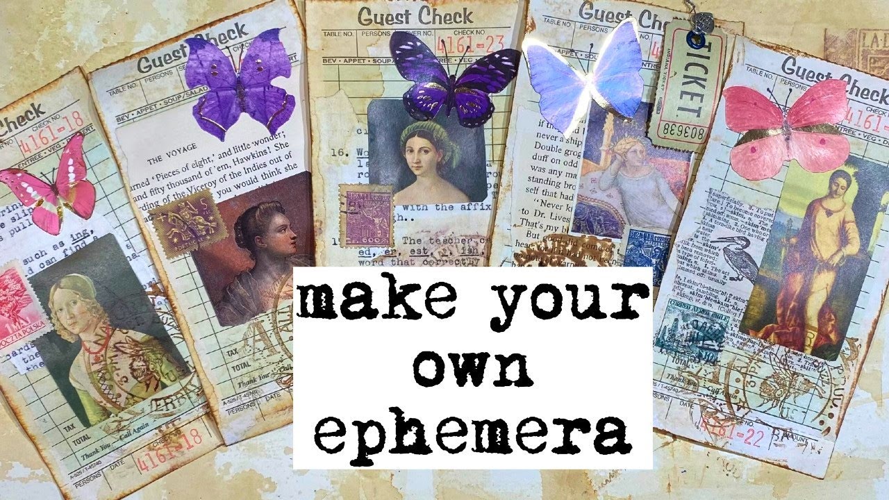MAKE YOUR OWN EPHEMERA | ALTERED GUEST CHECKS
