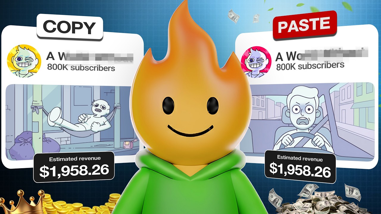 I Copied a $1,958/Month Faceless Channel Using AI | 100% Monetizable