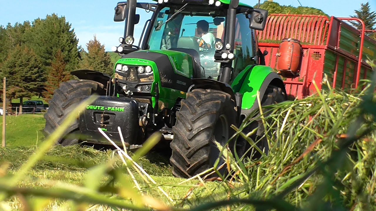 Grassilage 2015 // 2. Teil: Schwadern - Einfahren - Silieren mit 3 DEUTZ-FAHR; STRAUTMANN; KRONE...