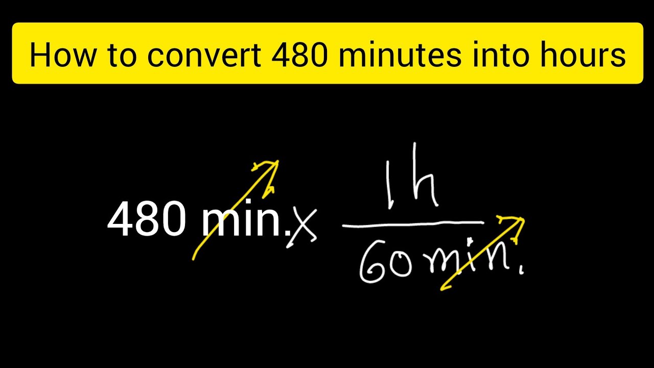 How to convert 480 minutes into hours||How to convert minutes to hours