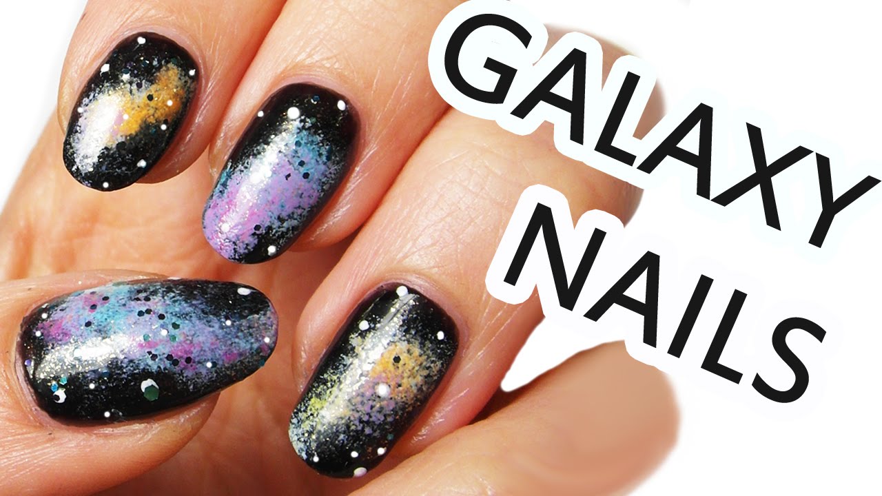 NAIL ART GALASSIA COLORATA Facile e Veloce!!