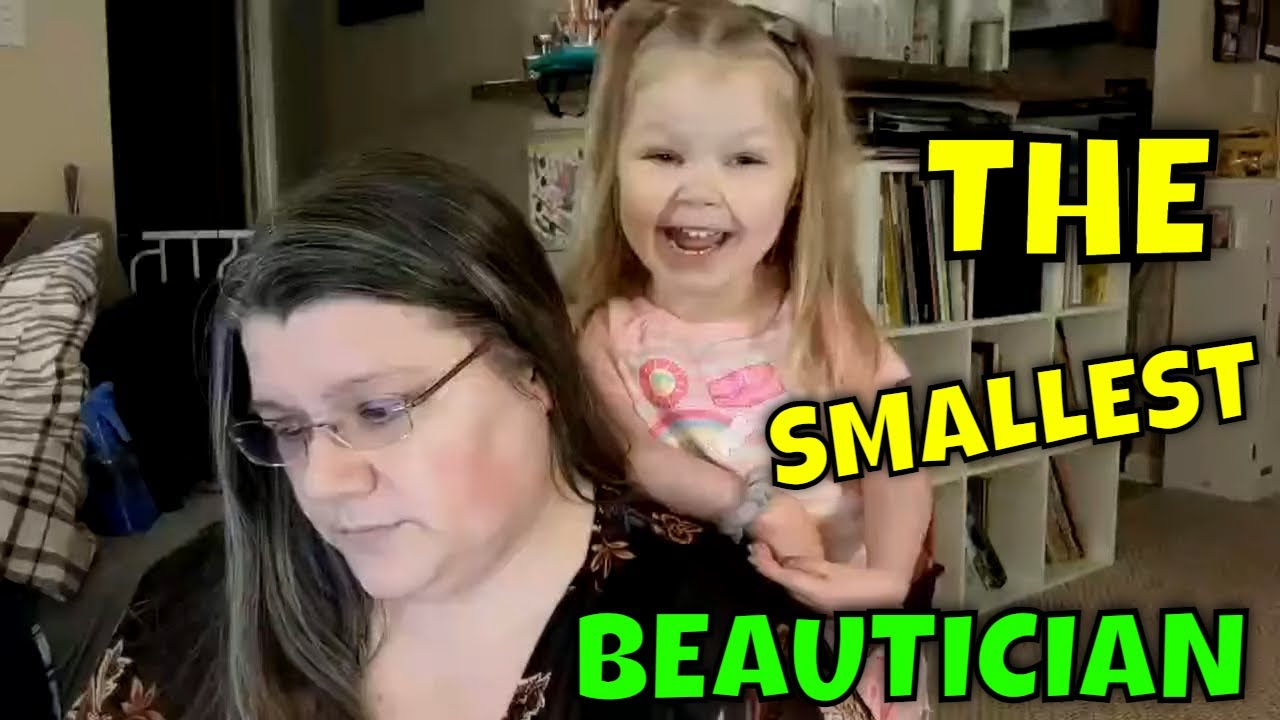 The smallest beautician I've ever had - #throwback