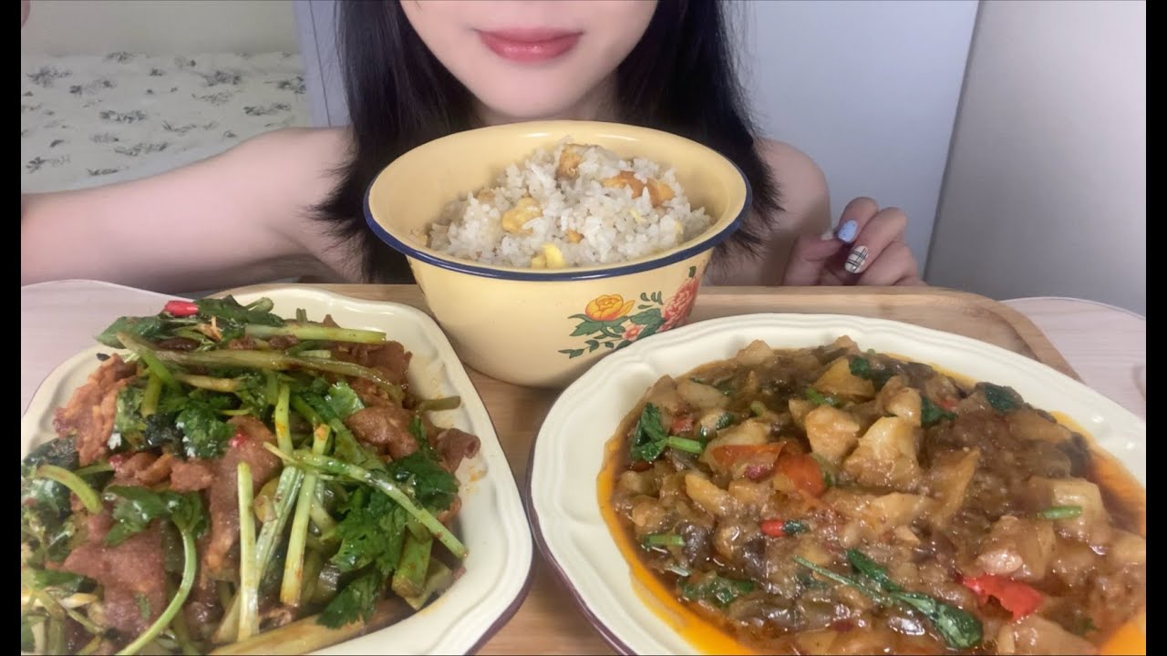 Home-style dishes | Cilantro Beef Salad | Potato and Eggplant Stew | Fried Rice
